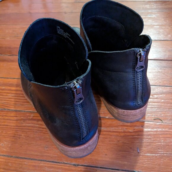 Kork Ease Ryder Black Leather Ankle Boots Size 10 - Picture 2 of 5